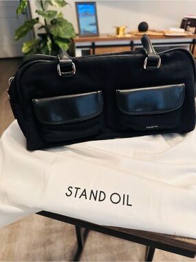 Stand Oil Black Nylon Chubby Bag